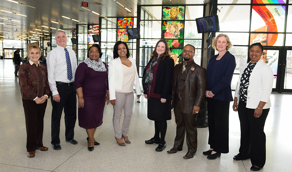 Group of research faculty and community partners in Flint, Michigan